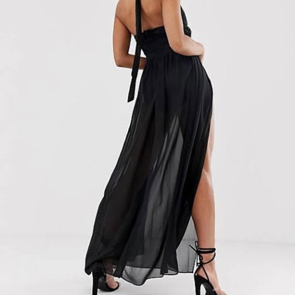 🛍️ Maxi Black Dress. Size- M - Picture 12 of 13